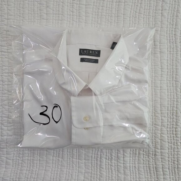 Ralph Lauren Black Label Oxford Shirt Men's XL 17 1/2 32/33 LS White Stretch EUC - Picture 14 of 14